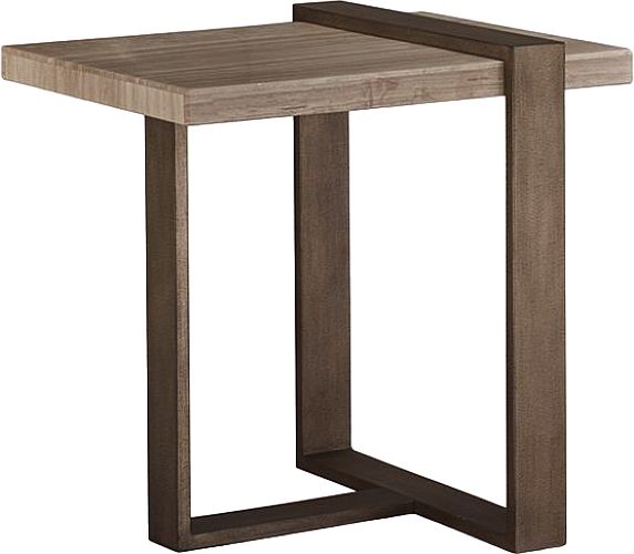 Magnussen Home® Wiltshire Sea Shell Rectangular End Table with Champagne Bronze Base-2