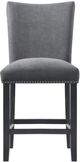 Elements International Tuscany Charcoal Upholstered Counter Side Chair-1