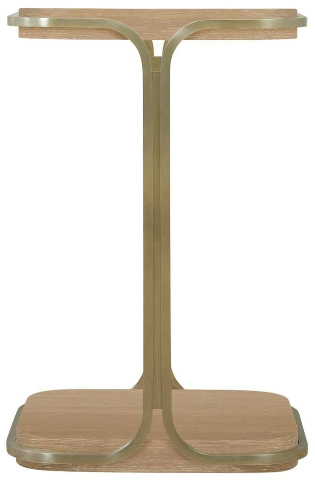 Hooker® Furniture Banyon Bay Desert Oak Accent Table with Brushed Brass Support-3