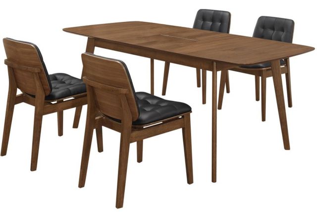 Coaster® Redbridge 5-Piece Black/Natural Walnut Rectangular Dining Set-0