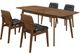 Coaster® Redbridge 5-Piece Black/Natural Walnut Rectangular Dining Set-0