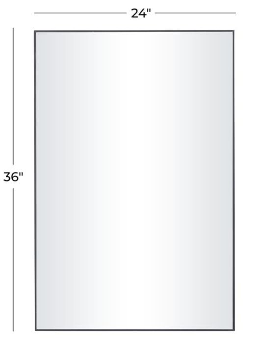 Deco Marche Black Thin Minimalistic Frame Wall Mirror-3