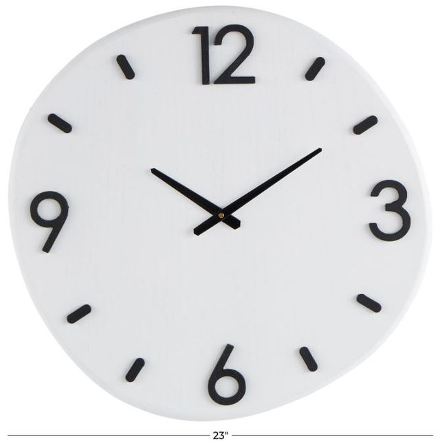 Deco Marche White Round Decorative Wall Clock-3