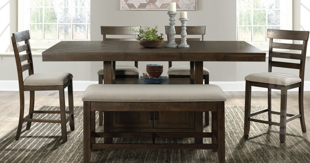 Elements International Colorado Storage Dining Bench - Thumbnail 2