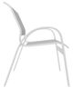 Telescope Casual Aruba Abalone/White Aluminum/Fabric Outdoor Sling Stacking Cafe Chair-2