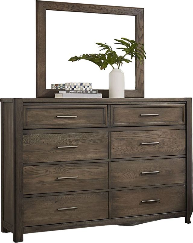 LM Co Home By Vaughan-Bassett Crafted Oak by Ben & Erin Napier Aged Gray Landscape Mirror-1