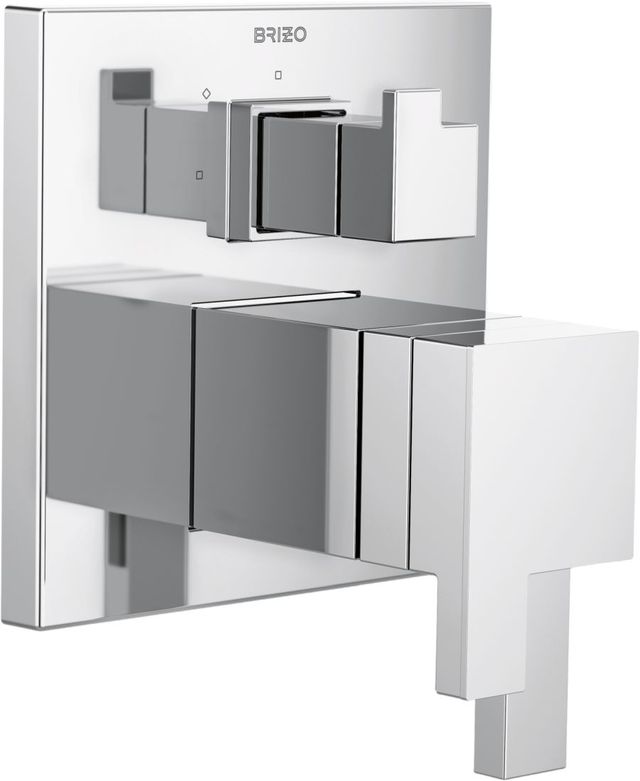Brizo Siderna® Polished Chrome TempAssure® Thermostatic Valve with Integrated 6-Function Diverter Trim-0