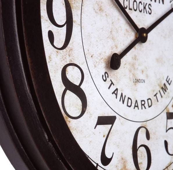 YHD Old Town Brown/White Wall Clock-2