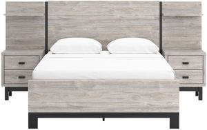 Benchcraft® Vessalli Light Gray Queen Storage Panel Bed with Extensions