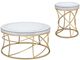 Coaster® Elise 2-Piece Mirror Top Occasional Table with Gold Base Set-0