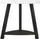 Elements International Trinity White End Table with Black Base-1