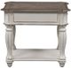 Liberty Furniture Magnolia Weathered Bark End Table with  Antique White Base-2