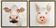 Crestview Collection Bessie & Dolly 2-Piece Beige/Light Gray Wall Art Set-0