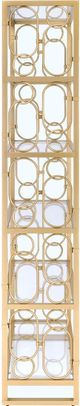 ACME Furniture Milavera Clear/Gold Bookshelf-3