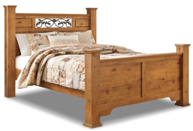 Signature Design by Ashley® Bittersweet 2-Piece Light Brown Queen Poster Bed Set-1