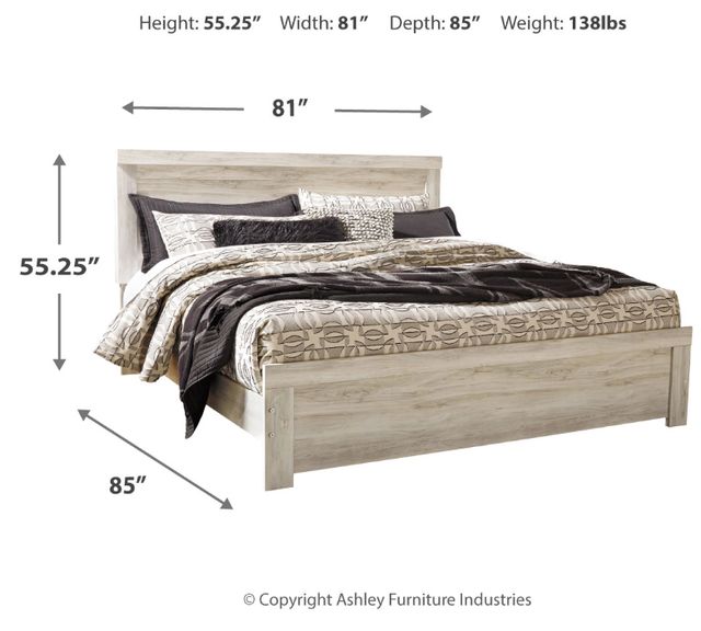 Signature Design by Ashley® Bellaby Whitewash King Panel Bed-3