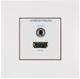 Crestron® Media Presentation International Version Wall Plate-White-0
