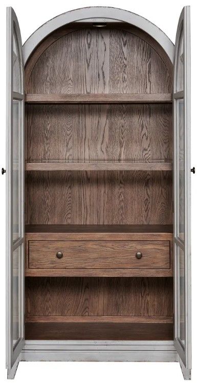Hammary® Hidden Treasures Gray Arched Display Cabinet-2