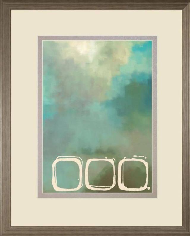 Classy Art Retro In Aqua And Khaki Il By Laurie Maitland Wall Art-1