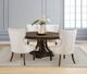 Coaster® Ridgewell 5-Piece Cream/Dark Oak Round Pedestal Dining Table Set-1