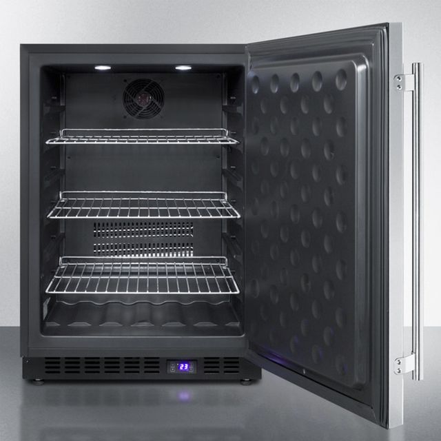 Summit® 24" 4.7 Cu. Ft. Stainless Steel Upright Freezer-2