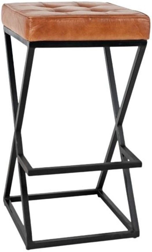 Jofran Inc. Global Archive Brooks Saddle Leather Counter Stool-0