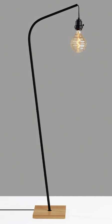 Adesso® Wren Black/Natural Floor Lamp-4