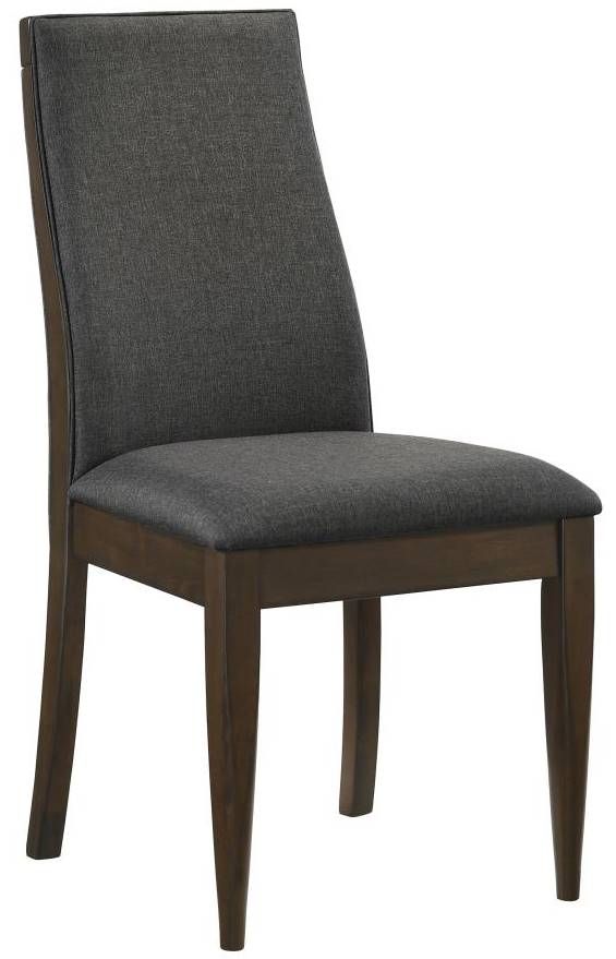Coaster® Wes 5-Piece Dark Walnut/Gray Dining Table Set-3