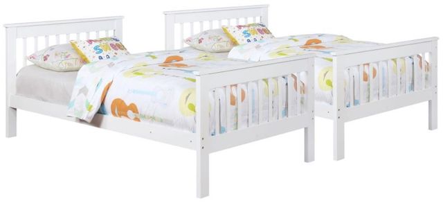 Coaster® Chapman White Twin Over Twin Bunk Bed-2