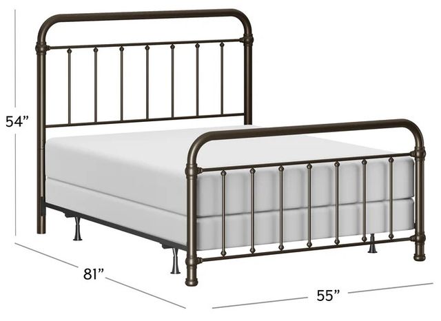 HH2 Home Kirkland Black 55" Full Metal Rod Bed-3