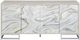 ACME Furniture Panos Chrome/White Console Cabinet-3