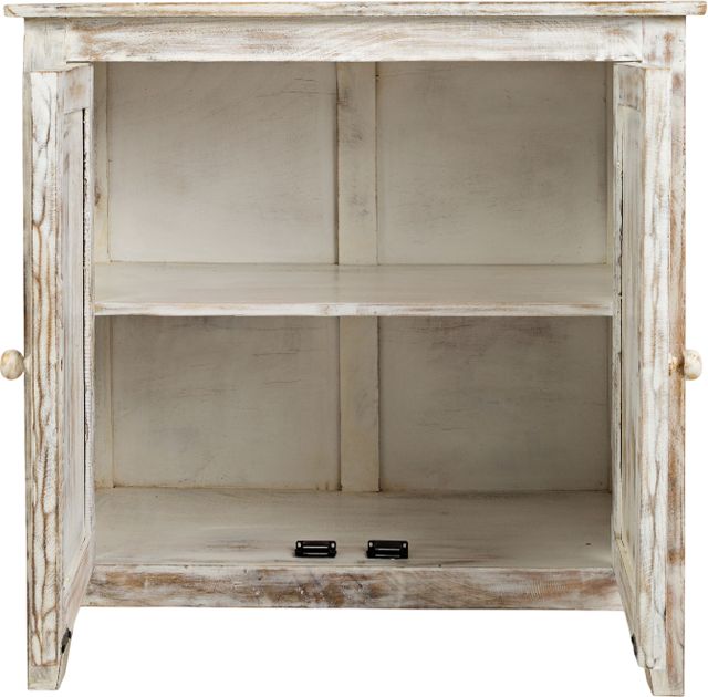 Jofran Inc. Global Archive Chloe Weathered White Accent Cabinet-3