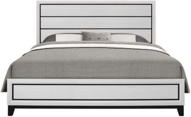 Global Furniture USA Kate Foil White Queen Panel Bed-1