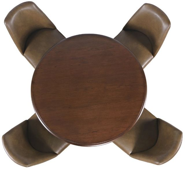Jofran Inc. Bristol 5-Piece Brown Pedestal Dining Table Set-1