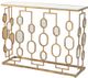 A & B Home Wynland Mirror Top Console Table with Gold Base -0