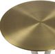 Uttermost® Sonia Brass Accent Table with White Base-5