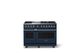 Viking® 5 Series 48" Slate Blue Pro Style Dual Fuel (NG) Range with Polished Chrome Trim-0
