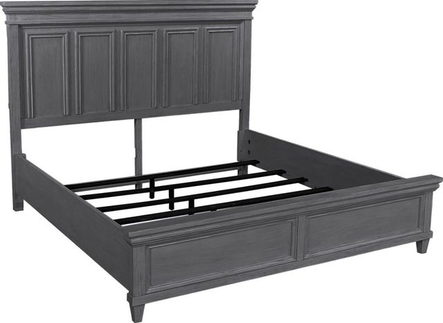 aspenhome® Caraway Aged Slate Queen Panel Bed-1