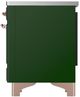 Ilve® Majestic III 40" Emerald Green Pro Style Induction Range with Triple Glass Door and Copper Trim-3