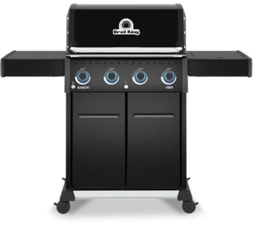 Broil King® Baron™ 420 Pro Shadow 4-Burner Black Freestanding Natural Gas Grill-1