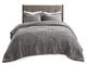 Olliix by Madison Park Arctic Grey Full/Queen Fur Down Alternative Comforter Mini Set-0