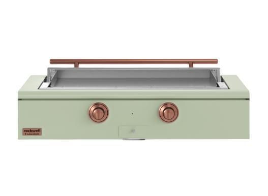 Caliber™ Rockwell Social 48" Sage Built-In Natural Gas Outdoor Griddle with Copper Hardware-0