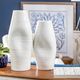 Stylecraft Guzzi Powder White Indented Ceramic Vase-4