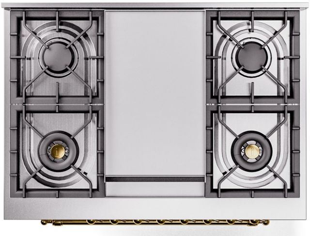 Ilve® Nostalgie II Series 36" Glossy Black Pro Style Dual Fuel Range-2