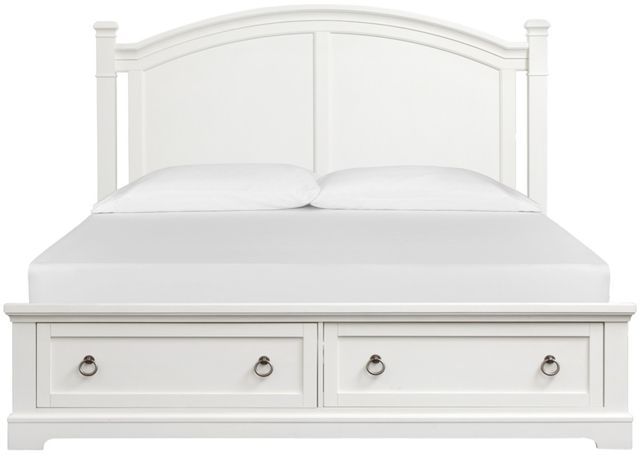 Magnussen Home® Kingston Whisper White Queen Panel Storage Bed-3