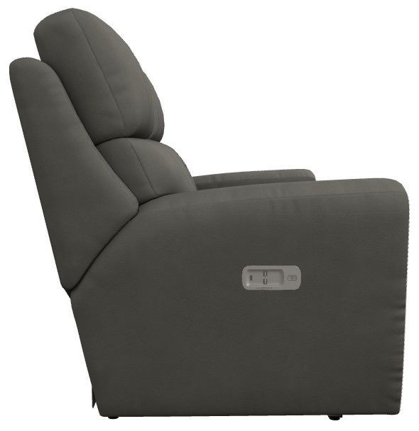La-Z-Boy® Apollo Blue Grey Leather Power Reclining Loveseat with Headrest-2