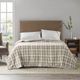 Olliix by True North by Sleep Philosophy Micro Fleece Gray Plaid Twin Blanket-2
