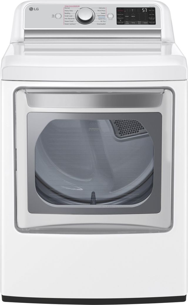 LG 7.3 Cu. Ft. White Gas Dryer-0