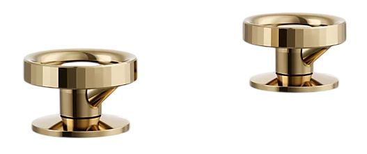 KOHLER® Components® Vibrant French Gold Industrial Bathroom Sink Faucet Handles-0