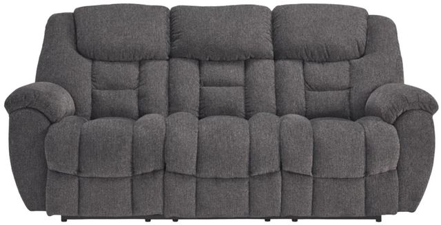 Signature Design by Ashley® Foreside Charcoal Reclining Sofa-1